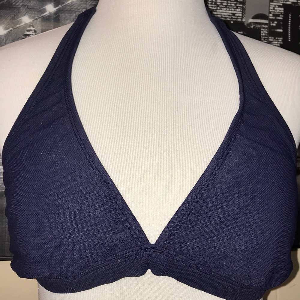 blue halter bikini top